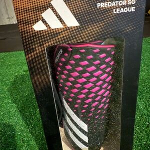 Adidas Predator SG League Shin Guards - Black and White